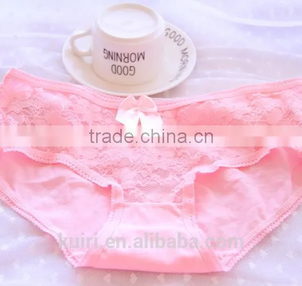 Sexy Lace Young Girl Cute Panties Lady Cotton Pink Underwear E9 photo-5