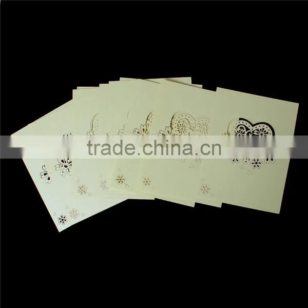 Paper Wedding Party Name Place Card Heart Pale Yellow photo-3
