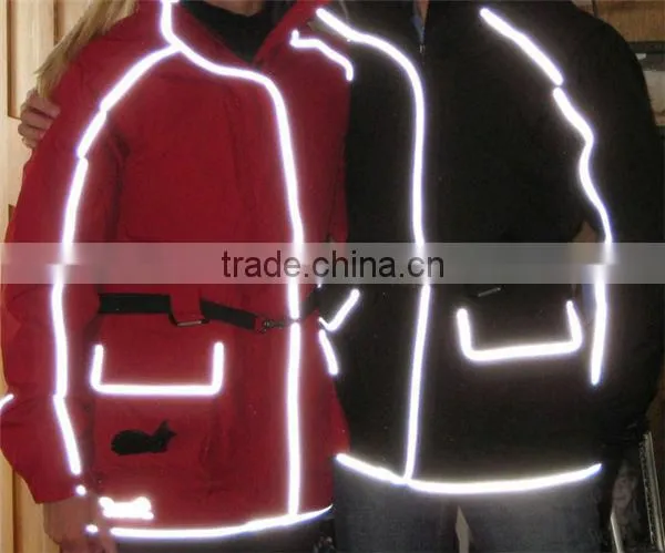 Fashionable High Visibility Polyester TC Retro-reflective Clothes Sewing Tape Piping photo-3