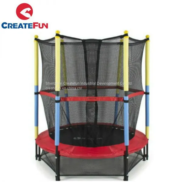CreateFun 55 Inch Indoor Kids Trampoline With Safety Net photo-4