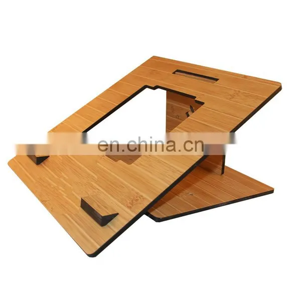 Simple Design Custom Logo Wood Office Gift Wooden Laptop Desk With Best Selling photo-4