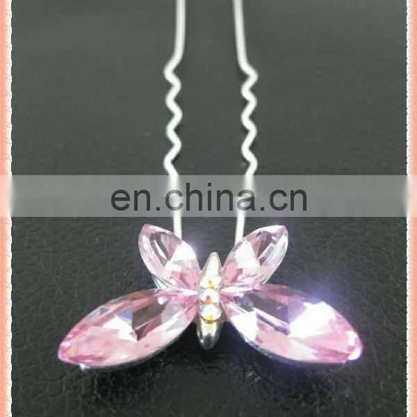 Wholesale Pink Butterfly Hair Pin
