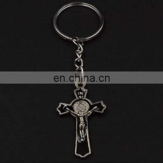 Factory Wholesale Metal Cross Keychain photo-3