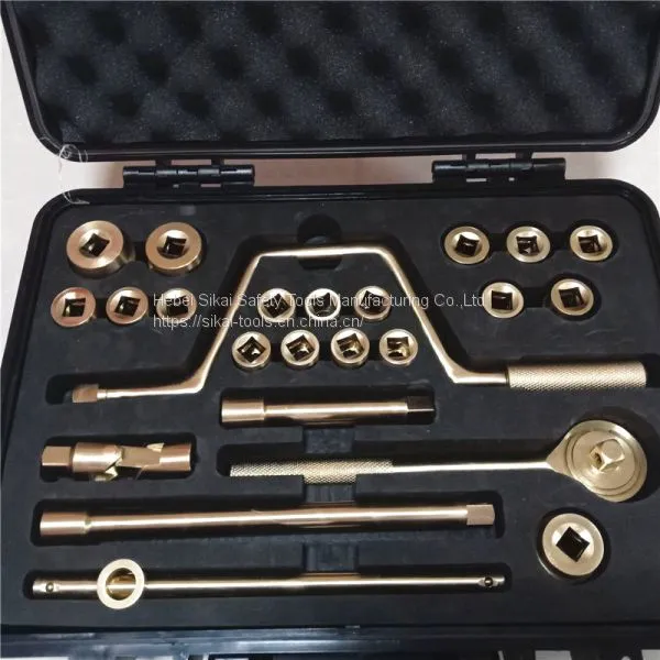 Non Sparking Hand Tools Aluminum Bronze Alloy 1/2 Inch Driver Socket Set photo-2