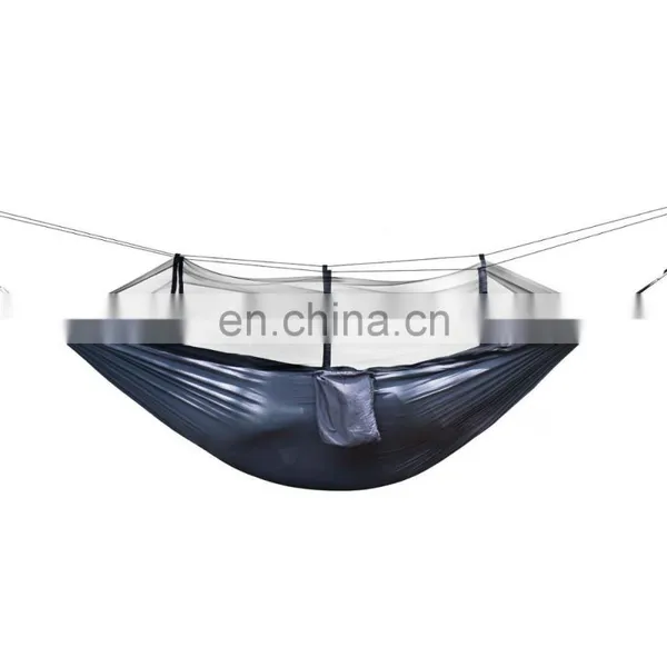Ultra-Light Portable Camping Hammock With Mosquito Net Large Space Travel Camping Hiking Trip Parachute Hammock photo-5