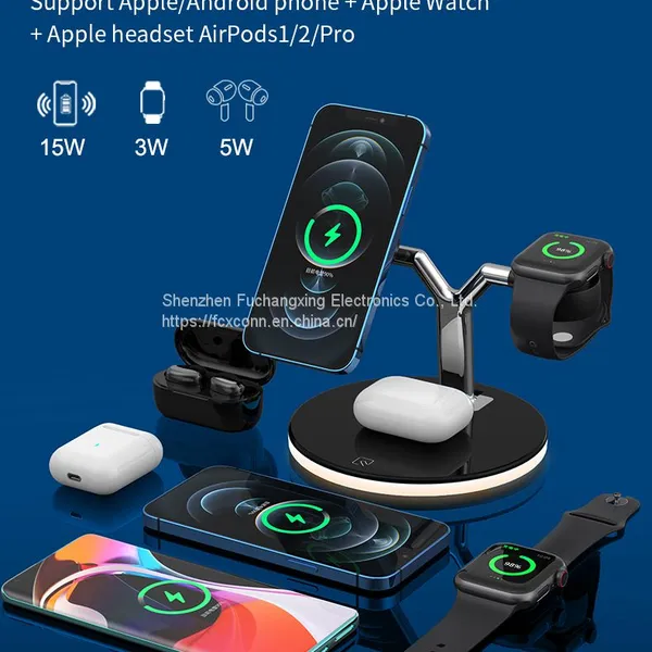 Suitable for Apple IPhone12 IWatch Watch Three-in-one Magnetic Wireless Charging MagSafe Holder Holder photo-5