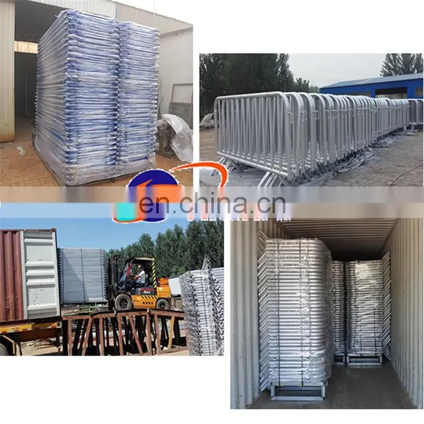 Galvanized Barricade Safety Barrier Crowd Control Fence Heavy Duty Metal Road Block Barrier Strong Frame Anti Rust Low Price photo-5