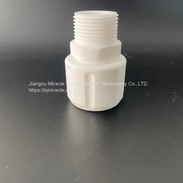 Corrosion Resistance White Virgin PTFE Fitting Male Connector