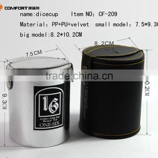 Portable Suitable Fashion Mini Leather Dice Cup photo-2