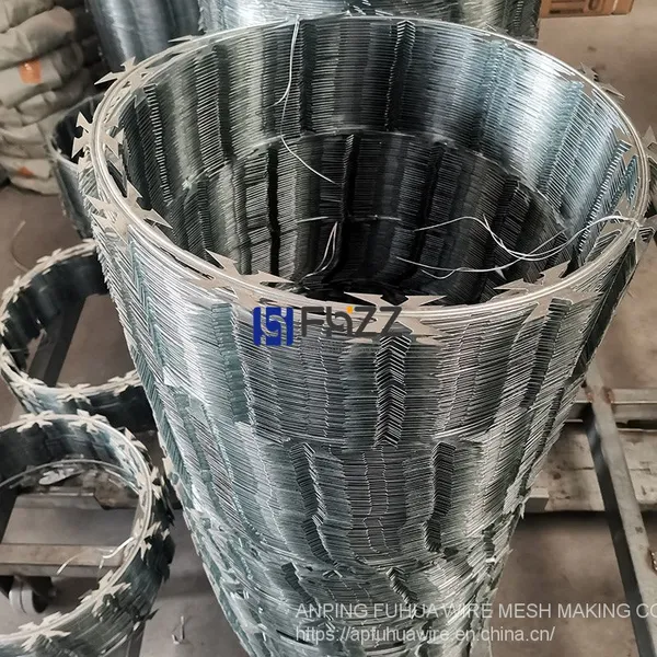 High Security Galvanized Razor Wire Cbt-60 45cm Diameter Galvanized Concertina Barb photo-4