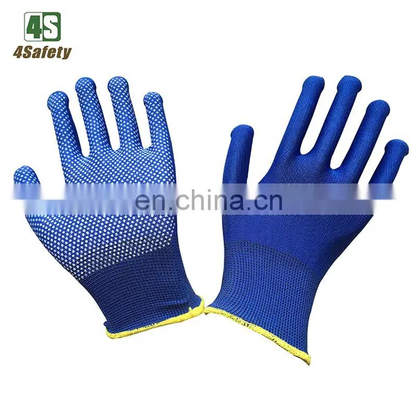 4SAFETY 13 Gauge Pvc Dotted Polyester Knit Work Safety Gloves With Dotted Grips photo-3