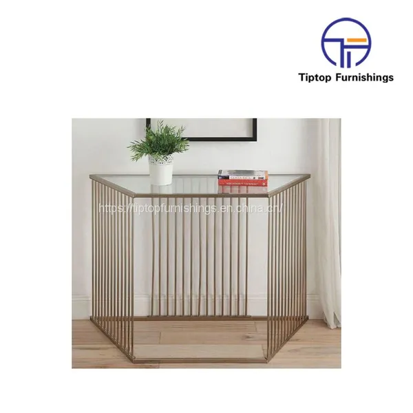 2022 luxury console table modern marble stainless steel brushed gold thin stone top hallway tables