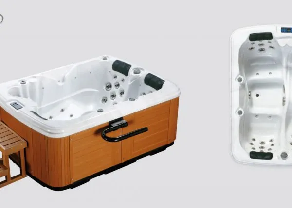 Deluxe Series Massage Spa Tub 3 Person Indoor Bathtub With Stair photo-3