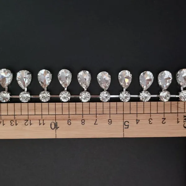 XB182 25MM Fancy Cup Chain Trimming Clothing Accessory With Pearls photo-2