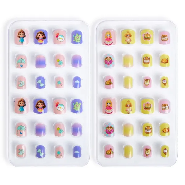 Press-on Nails for Kids With Adhesive Backing – Sweet Princess-Style Pre-Designed False Nails (Perfect for Holidays & Gifts) photo-5