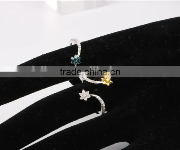 2016 New China Factory Direct Wholesale Fashion Jewelry Ring 925 Sterling Silver Fashion Double Women Ring Set photo-4