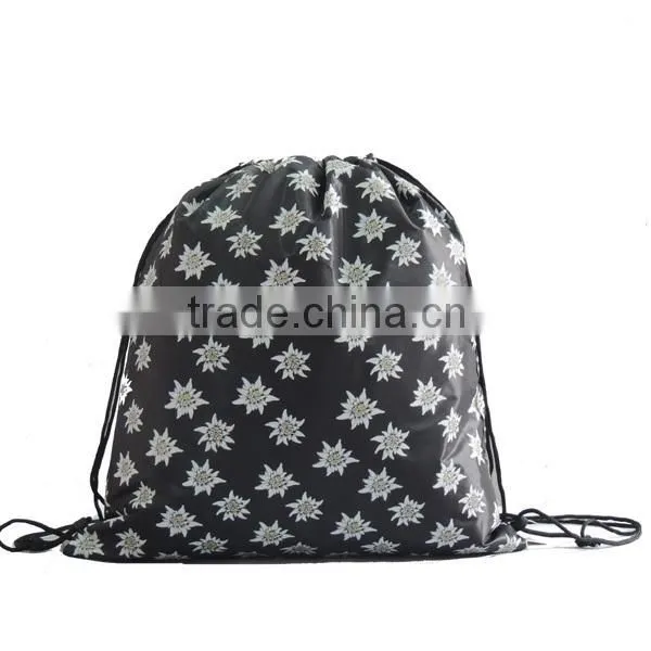 Wholesale Cheap Full Printing Lightweight 190T Drawstring Backpack photo-3