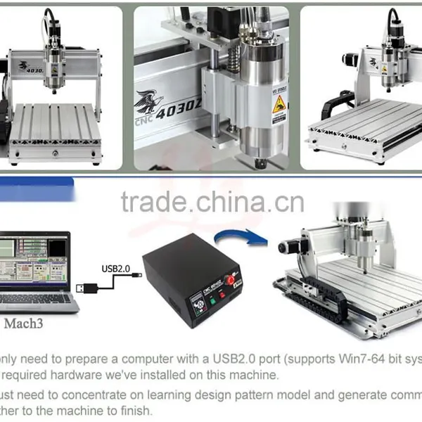 4030 USB CNC Router Machine 800W 3axis With Water Cooling Spindle photo-2
