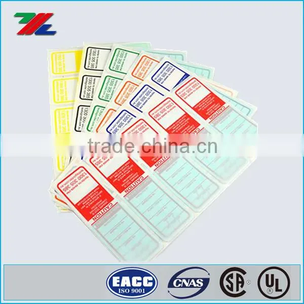 Industrial Strength Test Tag Mixed Colours / Self Laminated Test Tag Custom Logo Printable