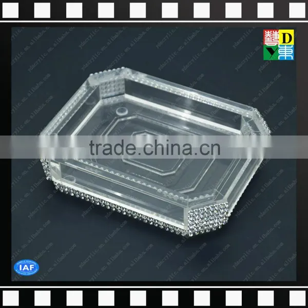Elegant Acrylic Clear Soap Dishes Dispenser for Hotel