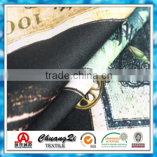 Indian Black Print Cotton Sateen Fabric for Shirting photo-2