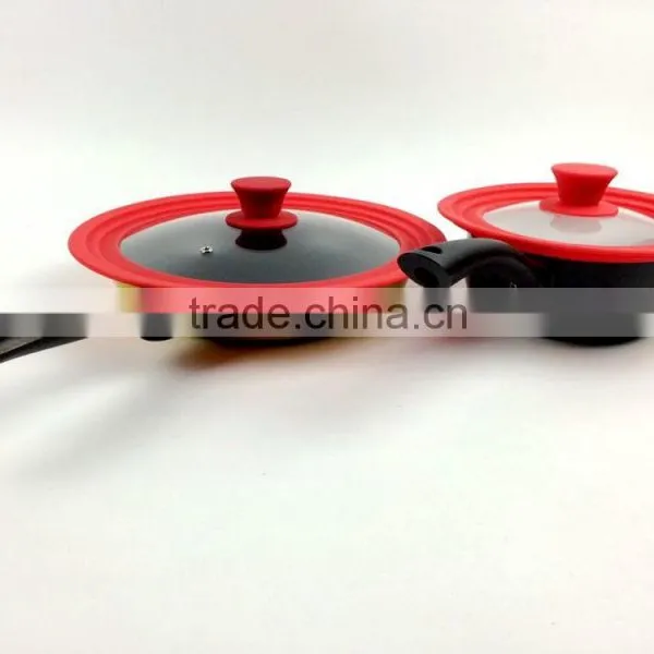 Universal Deckel,glass Pot Lids,Silica Gel Glass Cover,Pot Lids,General Glass Cover ,silicone Pan Cover photo-2