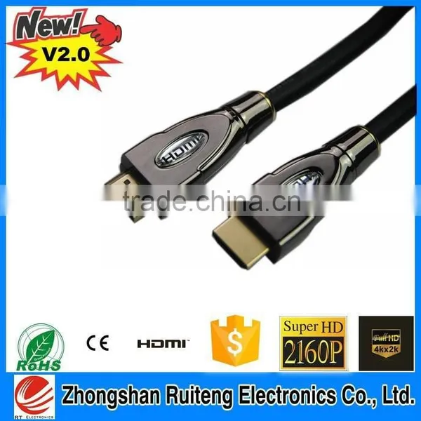 Bulk Hdmi Cable Awm 20276 High Speed HDMI Cable 2.0V With Ethernet, Support 3D, 4K*2K, 24k Gold Plated Cable HDMI China photo-2