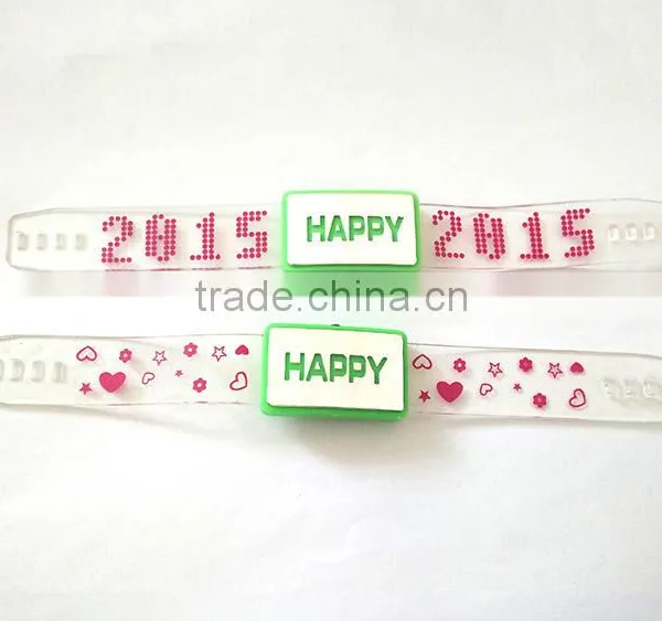 Various Color Custom Logo Flashing Led Silicone Wristband photo-2