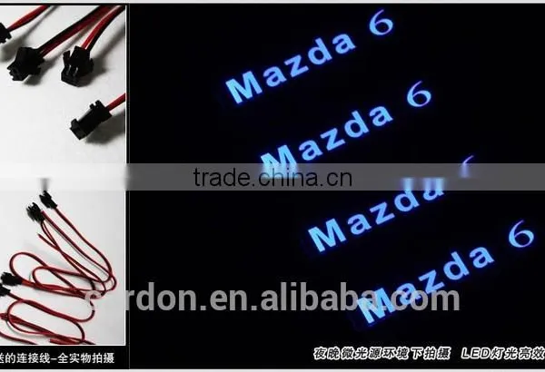 Stainless Steel Scuff Plate Outside OEM Door Sill With Led Car Led Door Sill Plate With Lamp Pedal for Mazda 6 Cx-5 Atenza photo-6