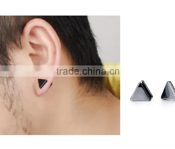 2016 Fashion Item Special Triangle Shape Stainless Steel Earrings photo-4