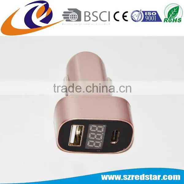 USB 3.1 Type-C Quick Charger 3.0 USB Car Charger For Nexus 5X 6P Nokia N1 Apple MacBook photo-2