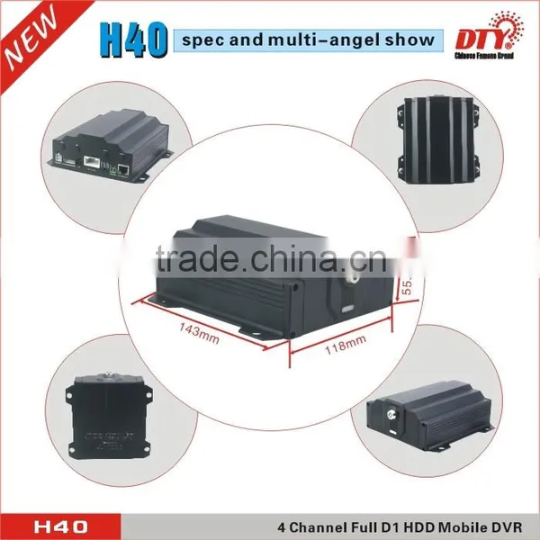 Anti-vibration 4CH 3G WIFI GPRS GPS D1 Mobile DVR Support 4 Cameras With Motion Detection photo-5