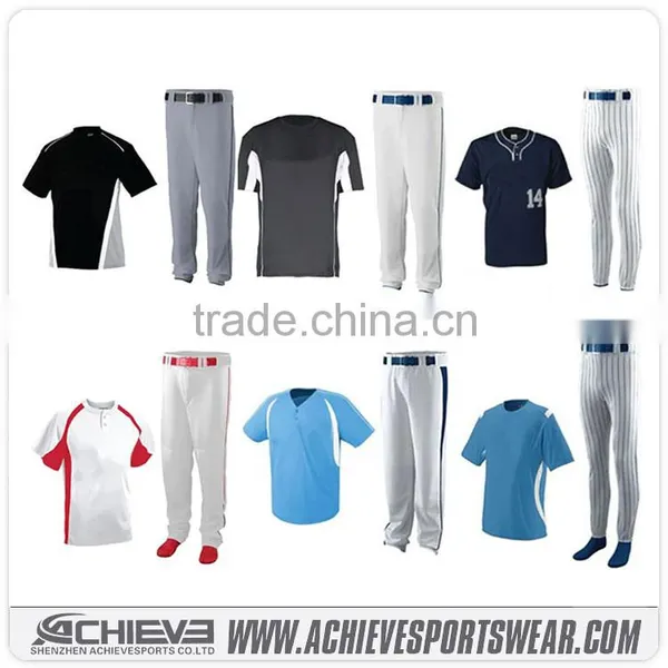 2016 Wholesale Men Custom Designed Button up Baseball Shirt Digtal Printing Baseball Jerseys photo-2