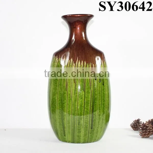 Glazed Vase for Sale Orange Big China Ceramic Vase photo-4