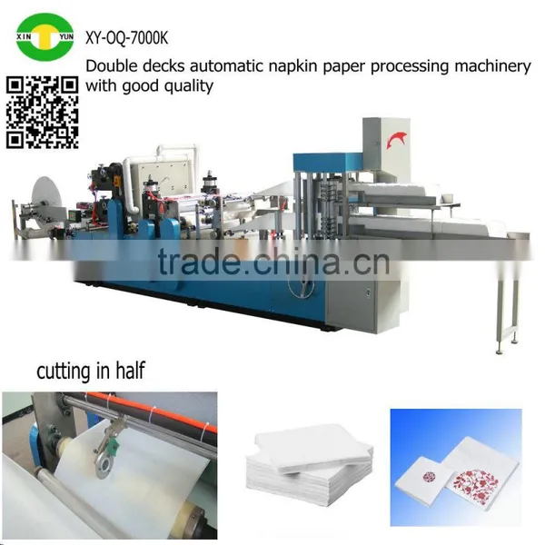 Double Decks Automatic Napkin Paper Processing Machinery With Good Quality