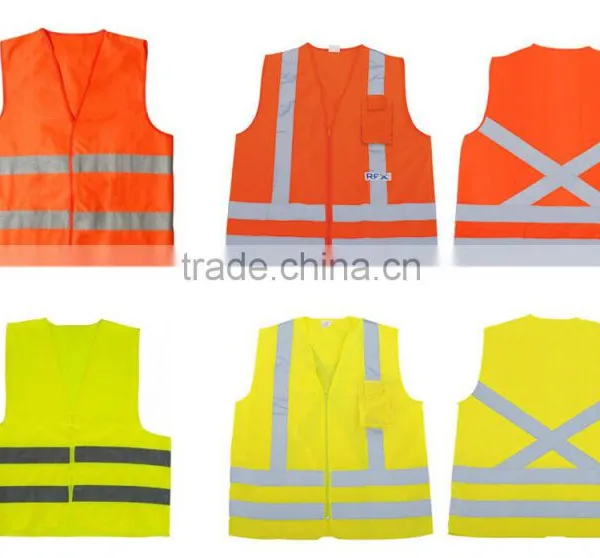 OEM Service Unisex Breathable Adults Jackets Yellow High Visibility Reflective Safety Vest