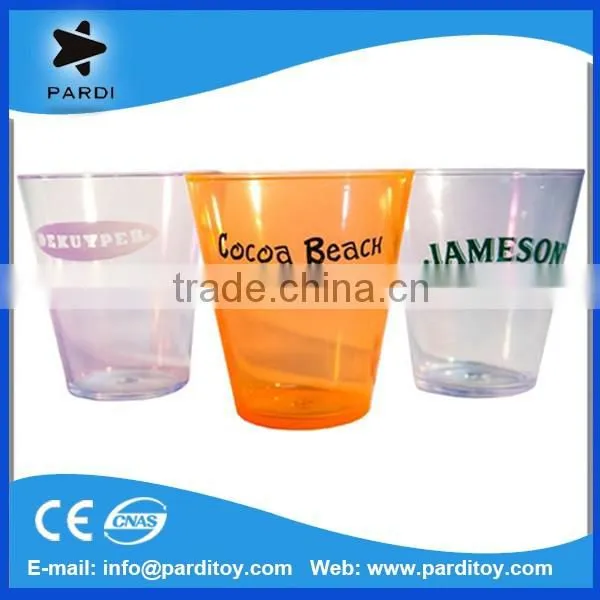 Customize Log Print Plastic Shot Glasses Cup Assorted Neon Colors photo-3