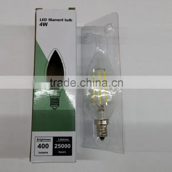 Full Glass Dimmable E14 E12 4w Led Filament Bulb photo-6