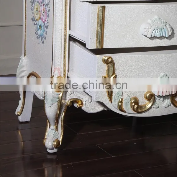 Classical Carved Furniture Antique Reproduction French Bedroom Bedstand-Italian Bedroom Furniture photo-4