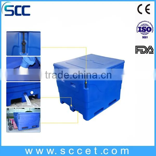 Rotational Molded Fish Transport Container Fish Totes Fish Tub Made of PE and PU Material photo-2
