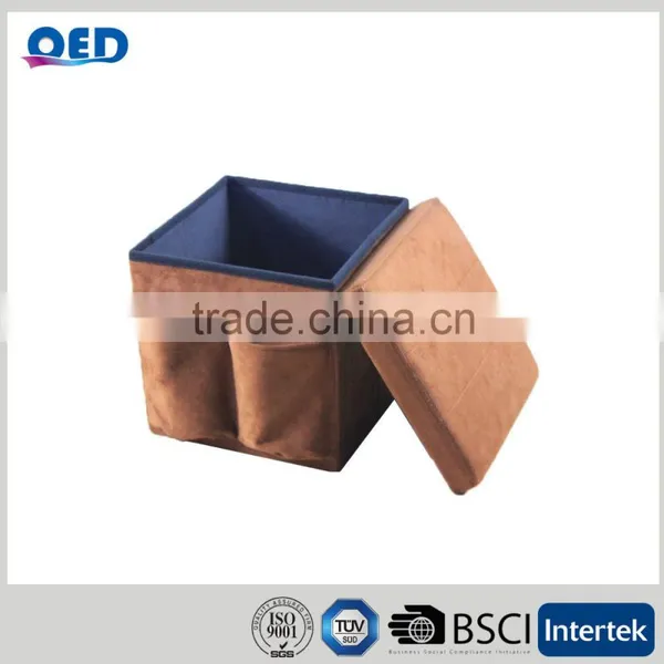 Multi Functional Affordable Folding Storage Leather Ottoman Pouffe