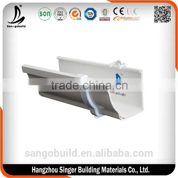 Building Materials Name Plastic K-style Large Diameter Plastic Drain Pipe Clear PVC Gutter photo-4
