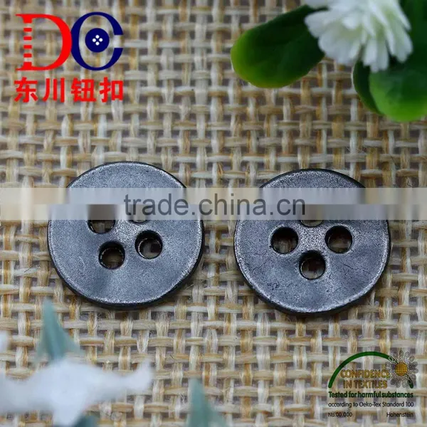 Gunmetal Sew Button 4 Hole Metal Button for Jeans Shirt photo-6