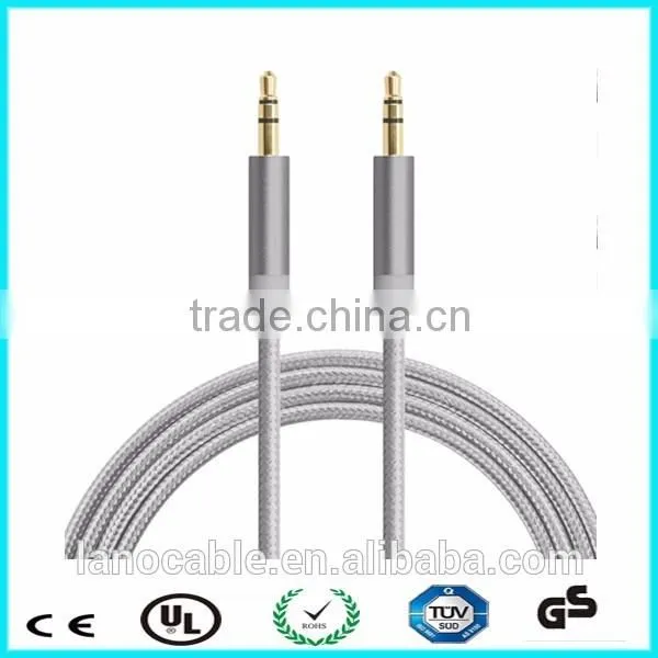 Metal 3.5mm Aux Jack Male to Male Stereo Audio Cable photo-2