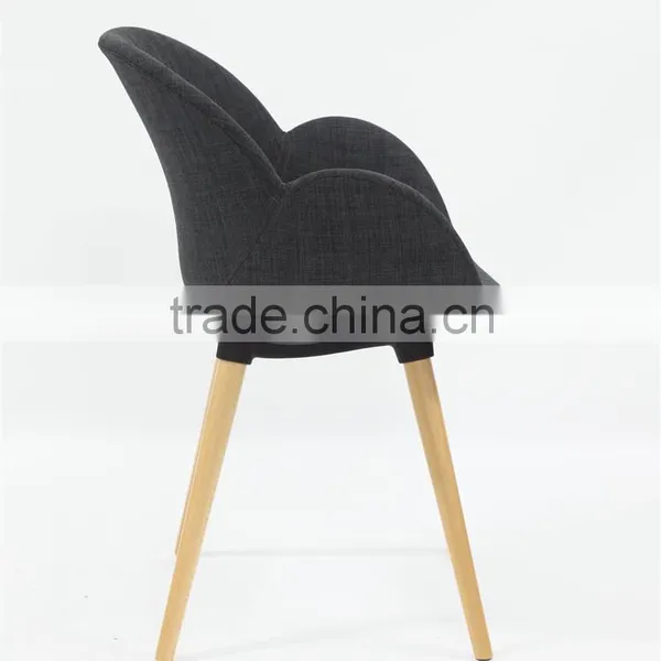 Promotional Colorful Fabric Seat Solid Wood Chair Frame in Dining Chairs photo-4