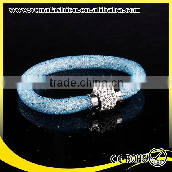 Diamonds Magnet Mesh Infinity Stardust Bracelet Crystal