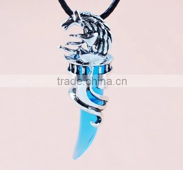 Women Men Wolf Fang Tooth Pendant Chain Stainless Steel Fashion Necklace photo-3