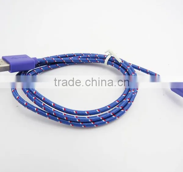 Bulk Buy From China Fabric Nylon Braided Usb Mobile Charger Cable for Mobile Phone photo-4