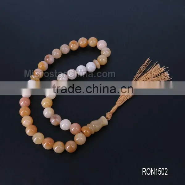 Wholesale Hot Sale Top Quality Allah Misbaha 33 Beads of Pink Quartz Tasbih Tesbih Tespih photo-4