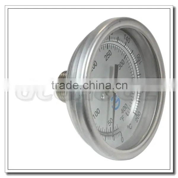 High Quality Crimped Ring Stainless Steel Industrial Back Entry Thermometer photo-3